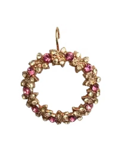 Mariana Women's Gingerbread Earrings In Pink / Clear In Orange