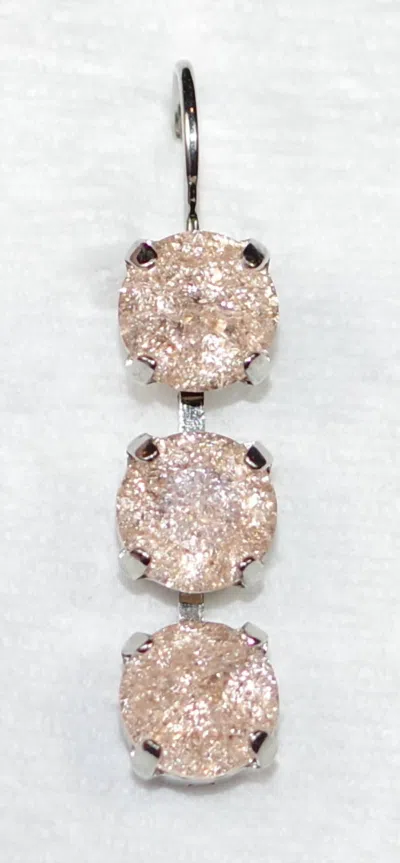 Mariana Women's Ice Stone Earrings In Silver/ Champagne In Multi
