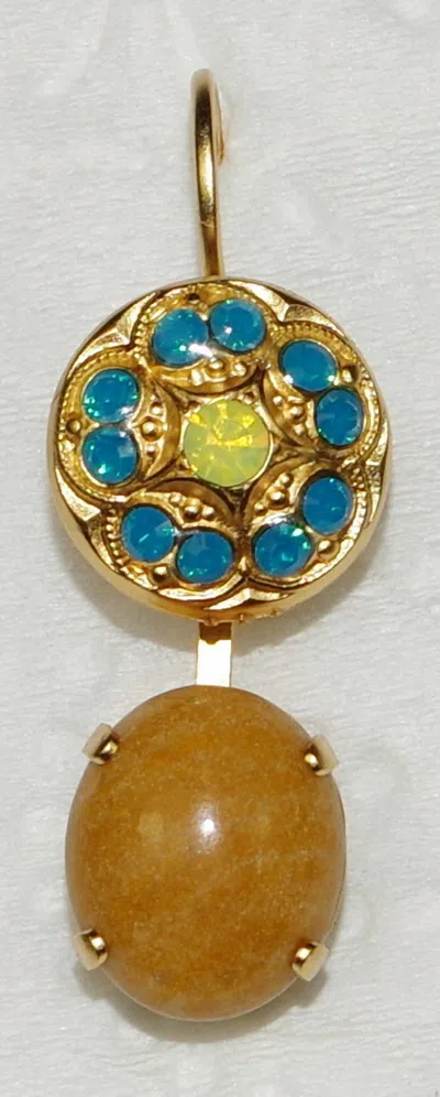 Mariana Women's Kokomo Earrings In Blue/ Green/ Tan