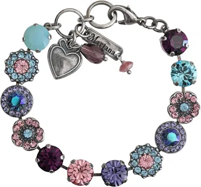 Mariana Women's Mosaic Crystal Bracelet In Aqua In Blue