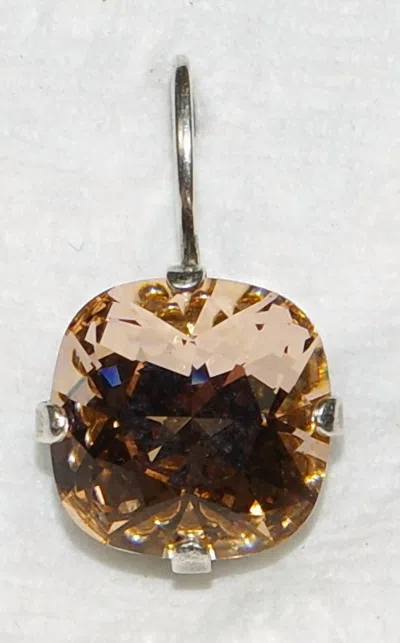Mariana Women's Natural Stones Earrings In Amber In Black