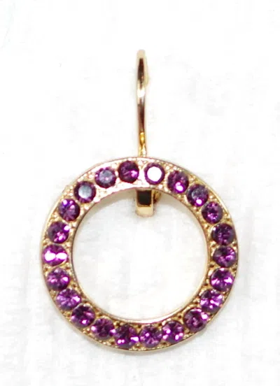 Mariana Women's Open Circle Earrings In Purple/ Gold In Orange