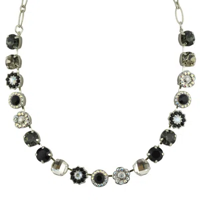 Mariana Women's Orchid Necklace In Black In Gray