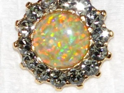 Mariana Women's Painted Lady Earrings In Yellow Opal/ Taupe In Green