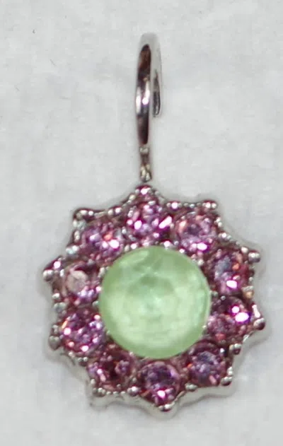 Mariana Women's Parasol Earrings In Green/ Pink