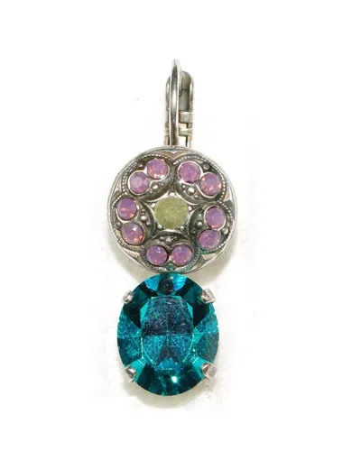 Mariana Women's Patience Earrings In Lavender/ Teal/ Grey In Silver