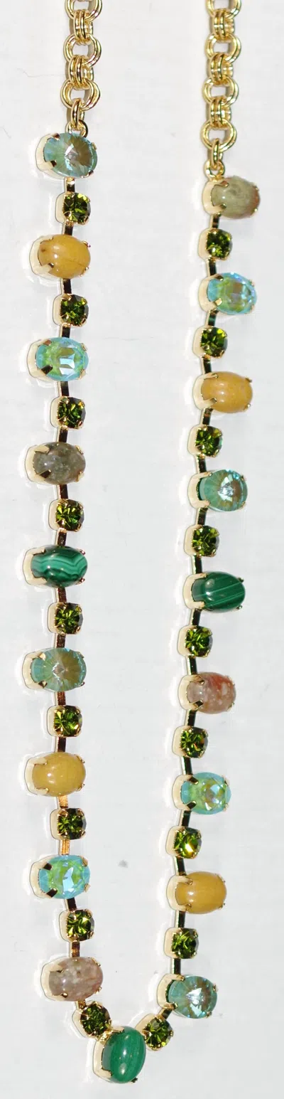 Mariana Women's Pistachio Necklace In Blue/green/yellow