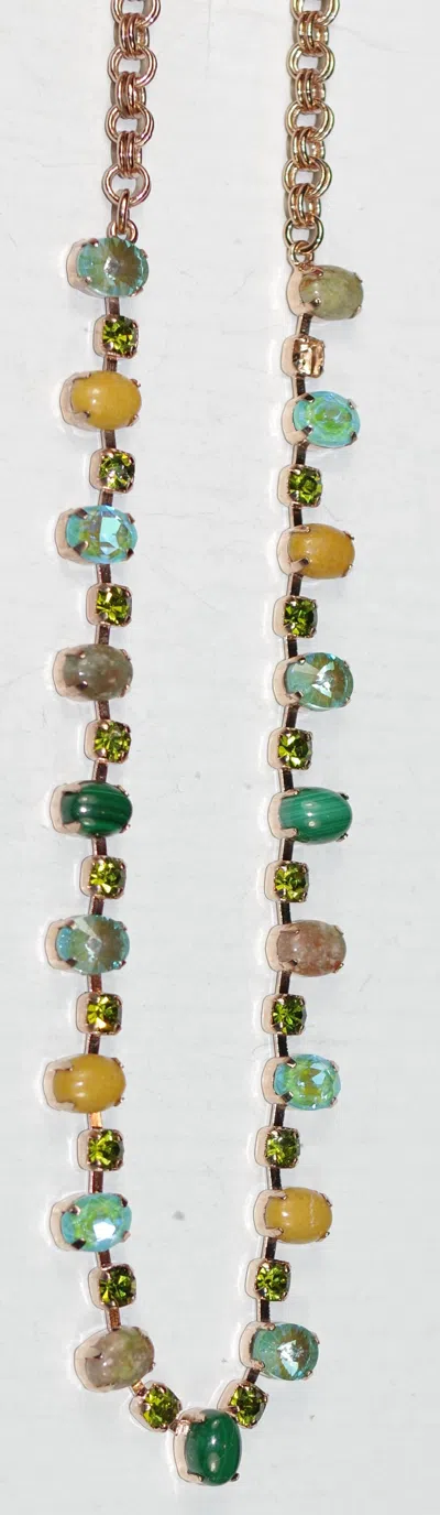 Mariana Women's Pistachio Necklace In Green In Gold
