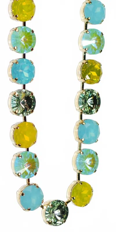 Mariana Women's Pistachio Necklace In Yellow, Green, Blue In Pattern