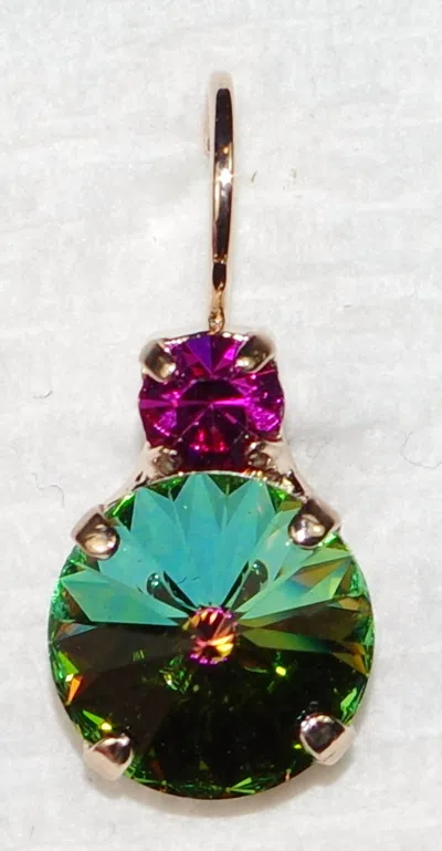 Mariana Women's Saba Audrey Earrings In Green/ Fuschia