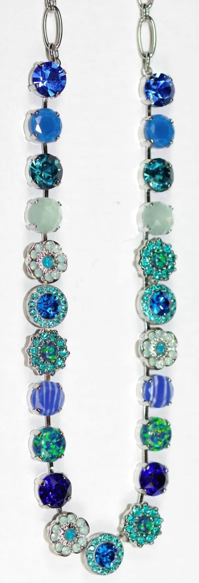 Mariana Women's Serenity Necklace In Blue, Teal, Pacific In Metallic