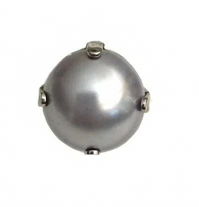 Mariana Women's Studs Earrings In Gray Pearl In Silver