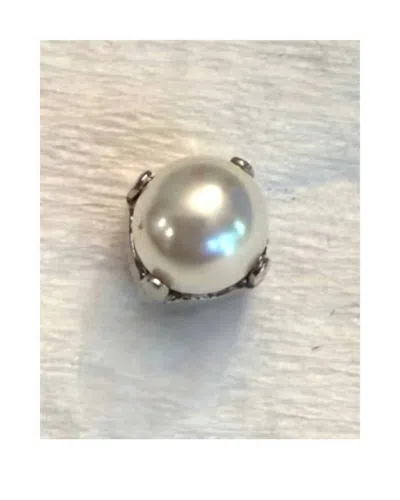 Mariana Women's Studs Earrings In Silver/ Pearl In Blue