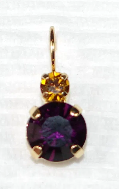 Mariana Women's Sunrise Earrings In Purple/ Amber In Multi
