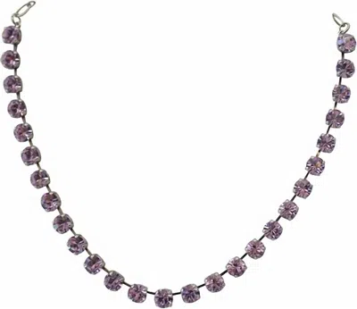 Mariana Women's Tennis Style Crystal Necklace In Light Purple