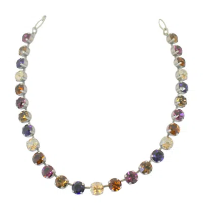 Mariana Women's Tennis Style Crystal Necklace In Purples In Multi