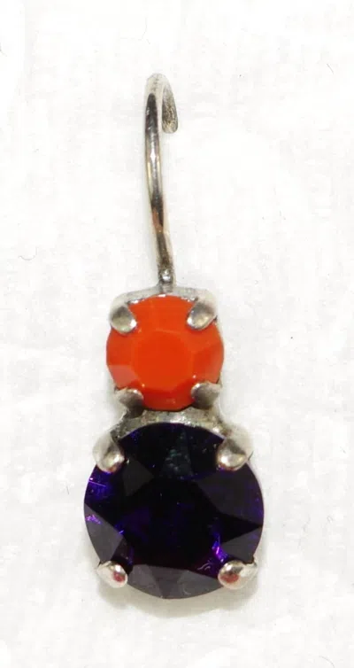 Mariana Women's Twist & Shout Earrings In Orange/ Purple In Blue