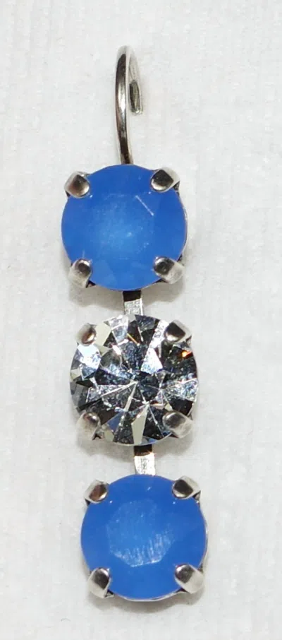 Mariana Women's Zhang Triple Drop Earrings In Blue/ Clear