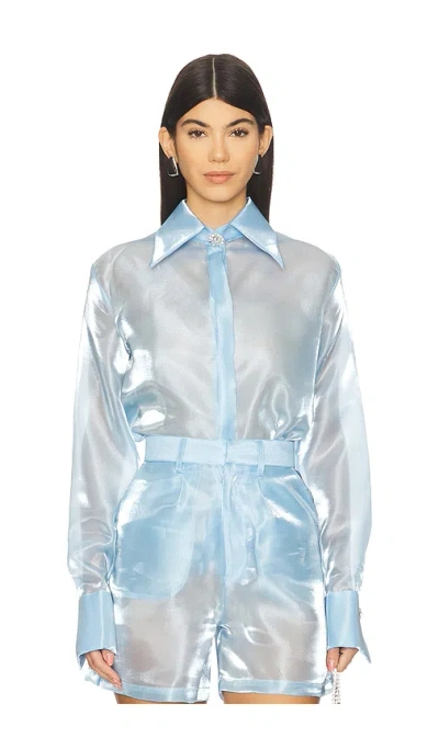 Mariandree Gaitan Athenea Blouse In Blue