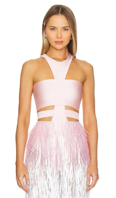 Mariandree Gaitan Betania Bodysuit In Rose