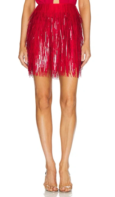 Mariandree Gaitan Paula Skirt In Ruby