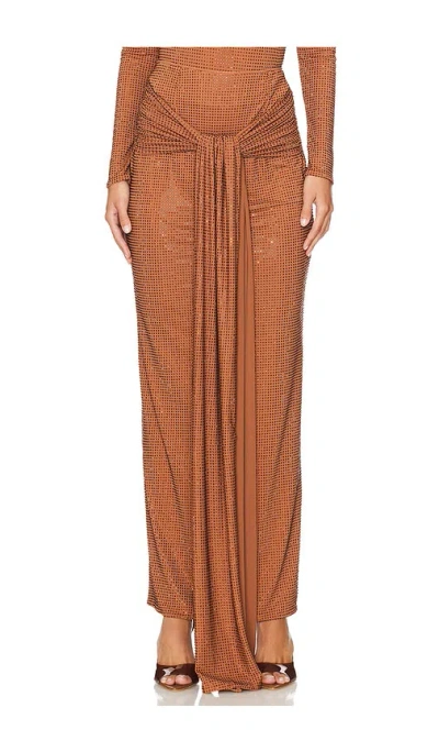Mariandree Gaitan Tamara Skirt In Brown