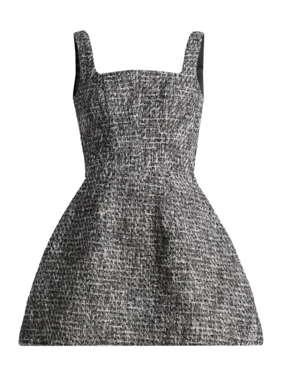Mariandree Gaitan Women's Frida Tweed Fit-&-flare Minidress In Gray