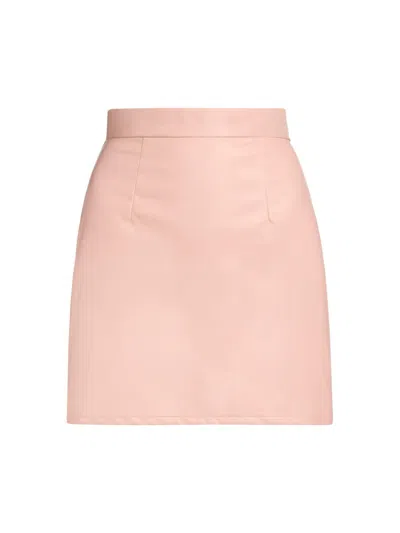 Mariandree Gaitan Women's Identity Julianna Faux Leather Miniskirt In Pink