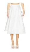 Mariandree Gaitan Zoe Midi Skirt In White