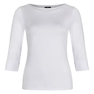 Marianna Déri Women's Top With Boat Neckline White