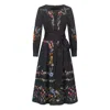 Marianna Déri Women's Black Autumn Bouquet Dress In Black