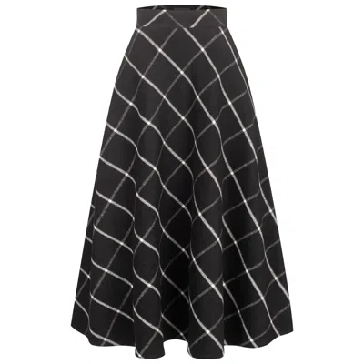 Marianna Déri Women's Black Plaid Skirt
