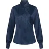 Marianna Déri Women's Blue Navy Kimono-style Blouse In Blue