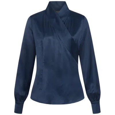 Marianna Déri Women's Blue Navy Kimono-style Blouse