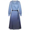 Marianna Déri Women's Blue Ombré Wrap Dress In Blue