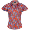 Marianna Déri Women's Blue / Red Raindrop Flutter-sleeve Blouse In Blue/red
