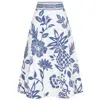 Marianna Déri Women's Blue / White Blue Garden Midi Skirt