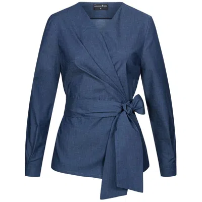 Marianna Déri Women's Blue Wrap Blouse