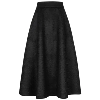 Marianna Déri Women's Bouclé Maxi Skirt Black