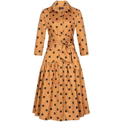 Marianna Déri Women's Brown / Black Polka Dot Shirtdress In Brown/black