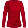 Marianna Déri Women's Draped Shirt - Red In Red