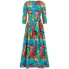 Marianna Déri Women's Floral Print Maxi Dress With Detachable Wide Belt
