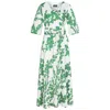Marianna Déri Women's Green / White Green Leaf Maxi Dress