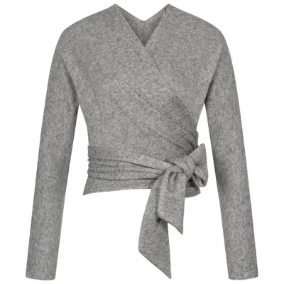 Marianna Déri Women's Grey Knitted Wrap Top