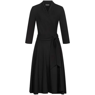 Marianna Déri Women's Jersey Wrap Dress Black