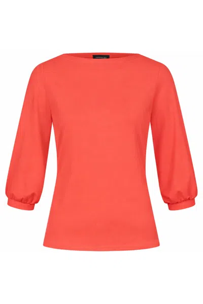 Marianna Déri Women's Orange Boat Neckline Top