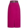 Marianna Déri Women's Pink / Purple Corduroy Pencil Skirt In Pink/purple