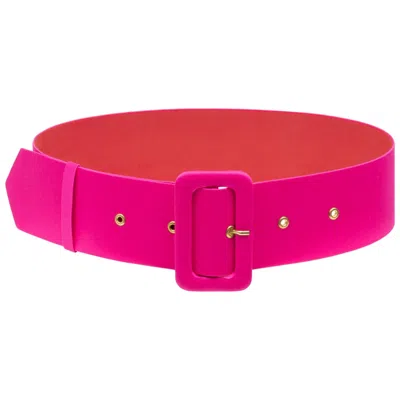 Marianna Déri Women's Pink / Purple Pink Buckle Belt In Multi
