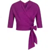 Marianna Déri Women's Pink / Purple Wrap Top Hot Pink In Pink/purple