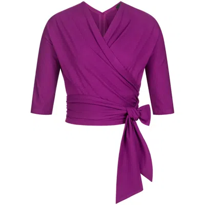 Marianna Déri Women's Pink / Purple Wrap Top Hot Pink In Pink/purple